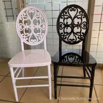 Chaise en résine en plastique en vrac Tiffany Blanc